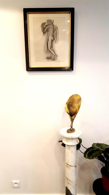 Original Bronze Sculpture Leaf by Paul Wunderlich - Galerie Harmonia